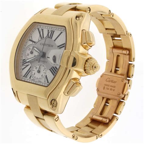 men gold cartier watch|cartier chronograph watches for men's.